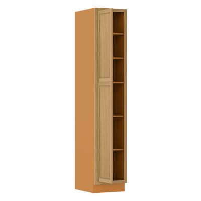 Pantry White Oak Inset Shaker Cabinet 93" Tall 18' Wide