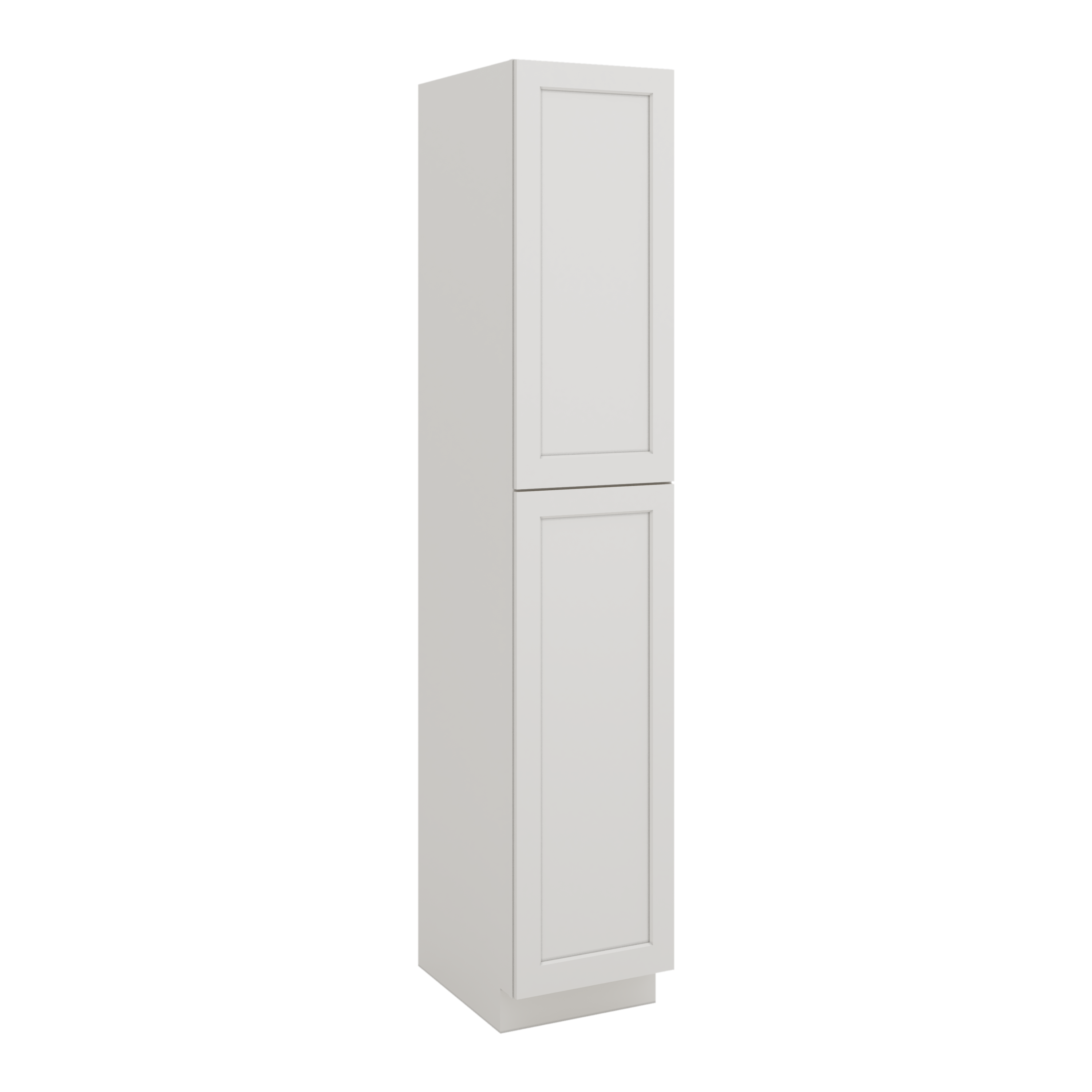 96" Tall Pantry ICE White Shaker 1-1/4" Overlay Cabinet 18", 24" & 30" Wide CWS/CWB