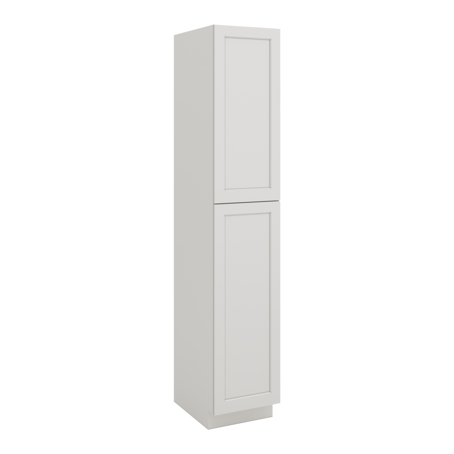 96" Tall Pantry 2WS White Shaker 1-1/4" Overlay Cabinet 18", 24" & 30" Wide