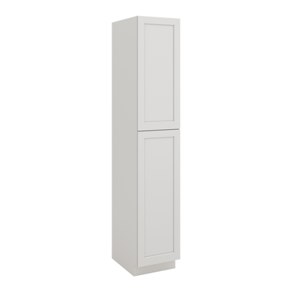 96" Tall Pantry 2WS White Shaker 1-1/4" Overlay Cabinet 18", 24" & 30" Wide