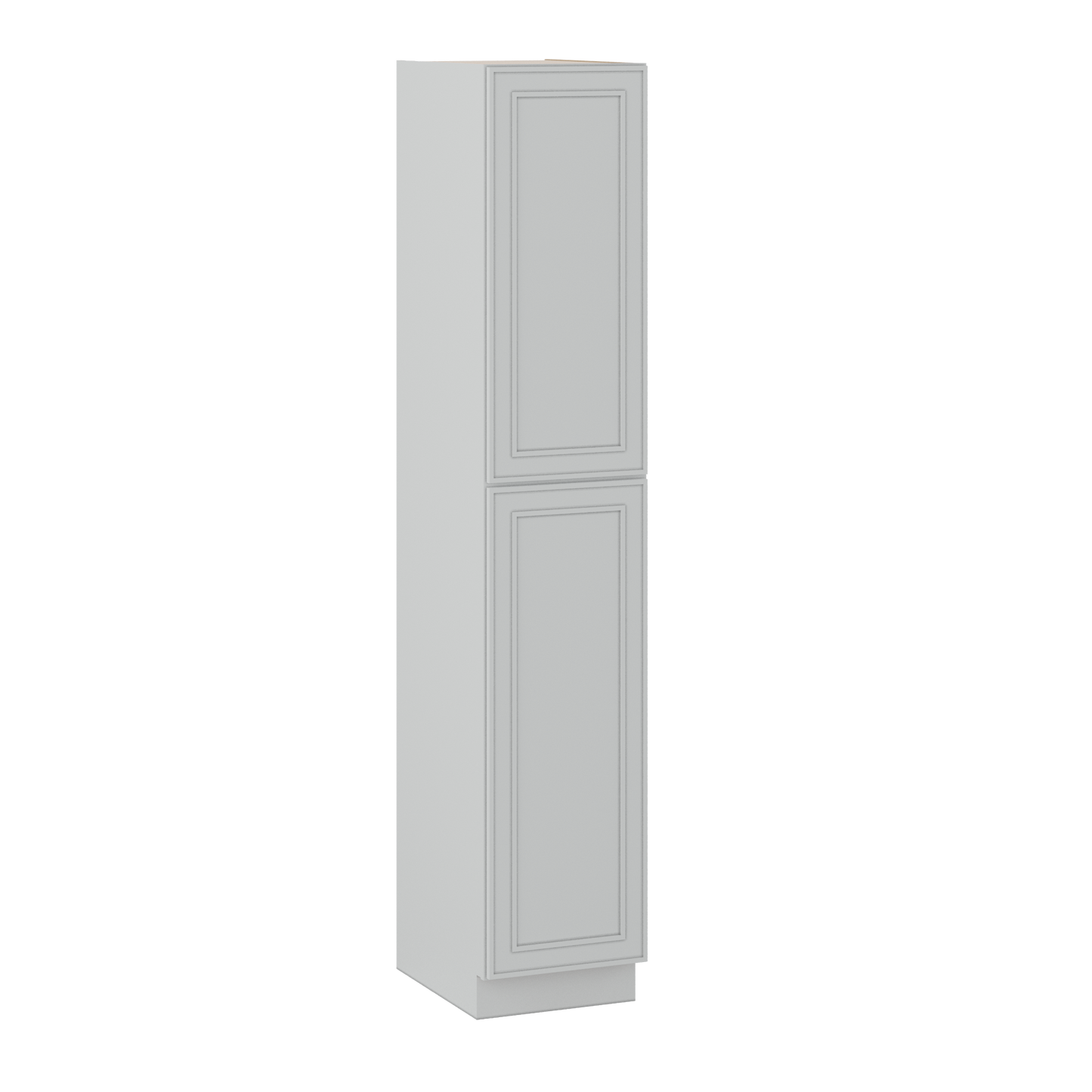 96" Tall Pantry Taupe Shaker 1-1/4" Overlay Cabinet 18", 24" & 30" Wide