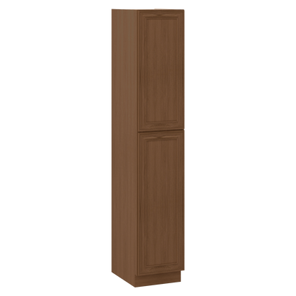 96" Tall Pantry Elegant Craftsman Mocha Shaker 1-1/4" Overlay Cabinet 18", 24" & 30" Wide