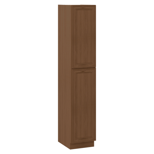 96" Tall Pantry Elegant Craftsman Mocha Shaker 1-1/4" Overlay Cabinet 18", 24" & 30" Wide