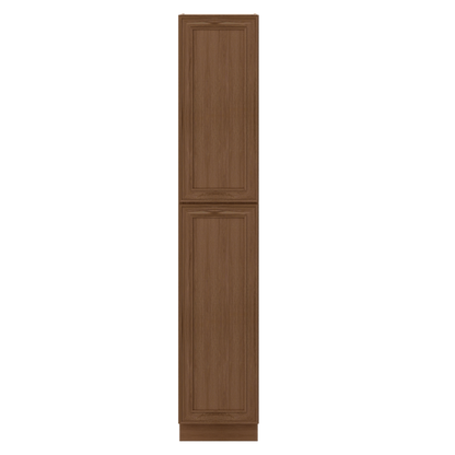 96" Tall Pantry Elegant Craftsman Mocha Shaker 1-1/4" Overlay Cabinet 18", 24" & 30" Wide