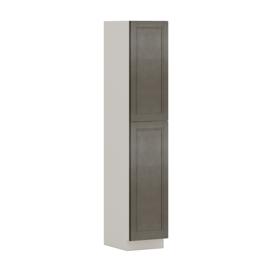 96" Tall Pantry Huntington Cinder Double Shaker Cabinet 18", 24" & 30" Wide