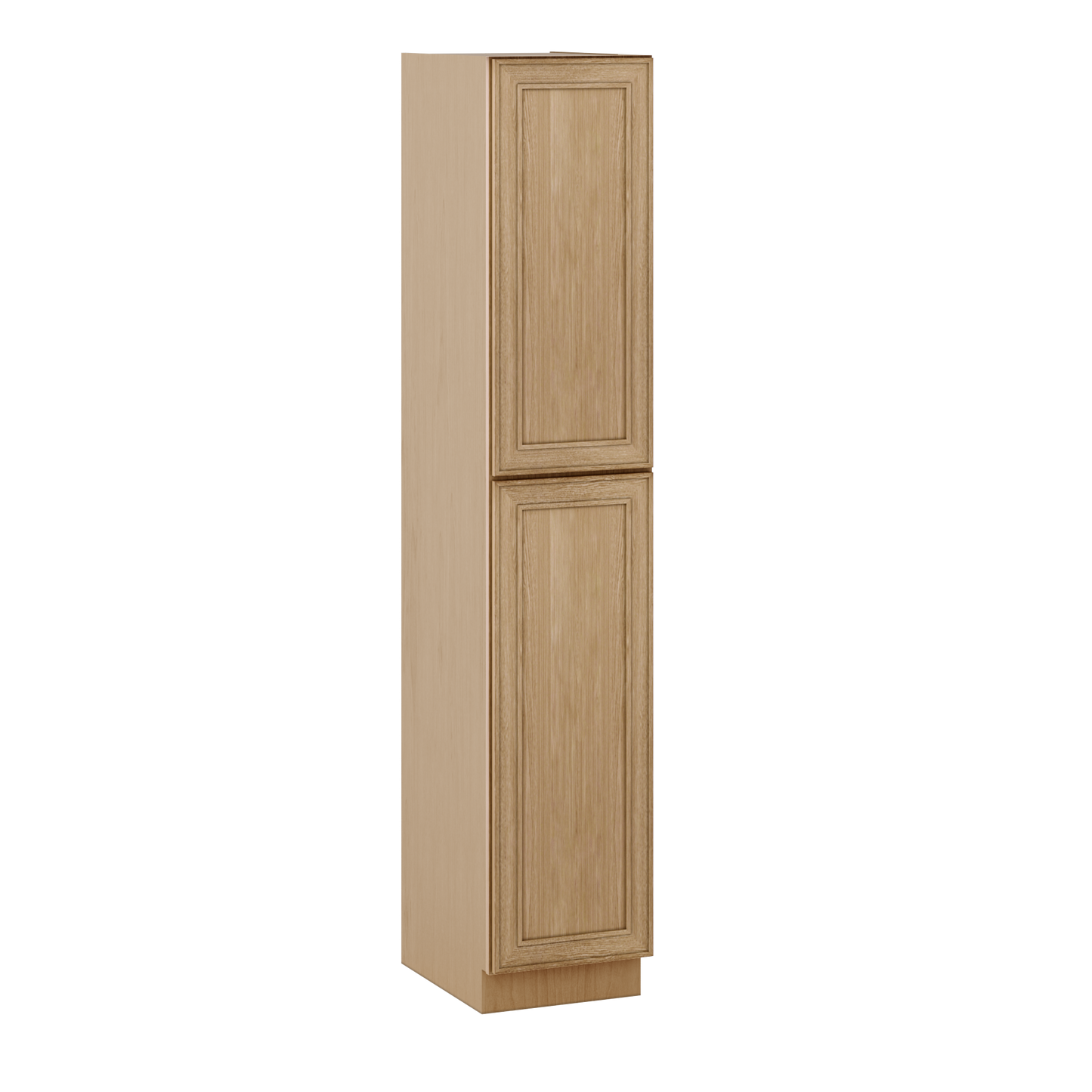 96" Tall Pantry Elegant Oak Craftsman Shaker 1-1/4" Overlay Cabinet 18", 24" & 30" Wide