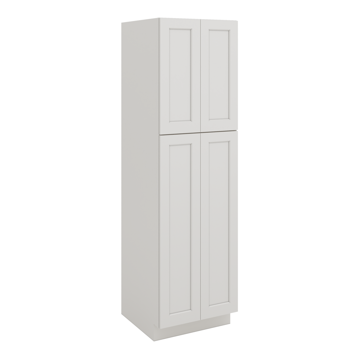 84" Tall Pantry ICE White Shaker 1-1/4" Overlay Cabinet Available 18", 24", 30"  & 36" Wide CWS/CWB