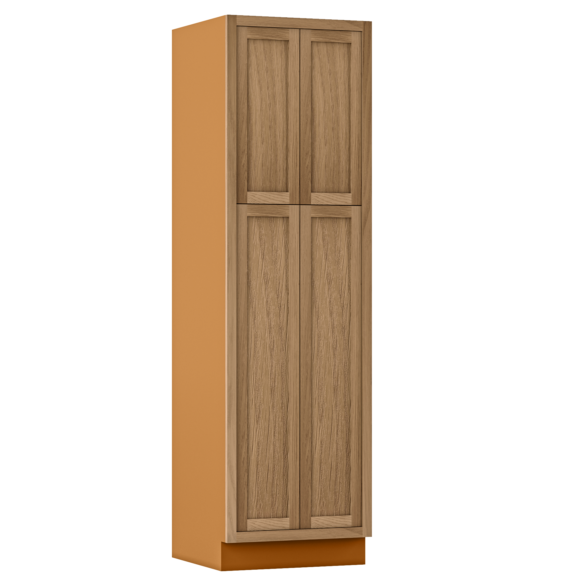 Pantry White Oak Inset Shaker Cabinet 84