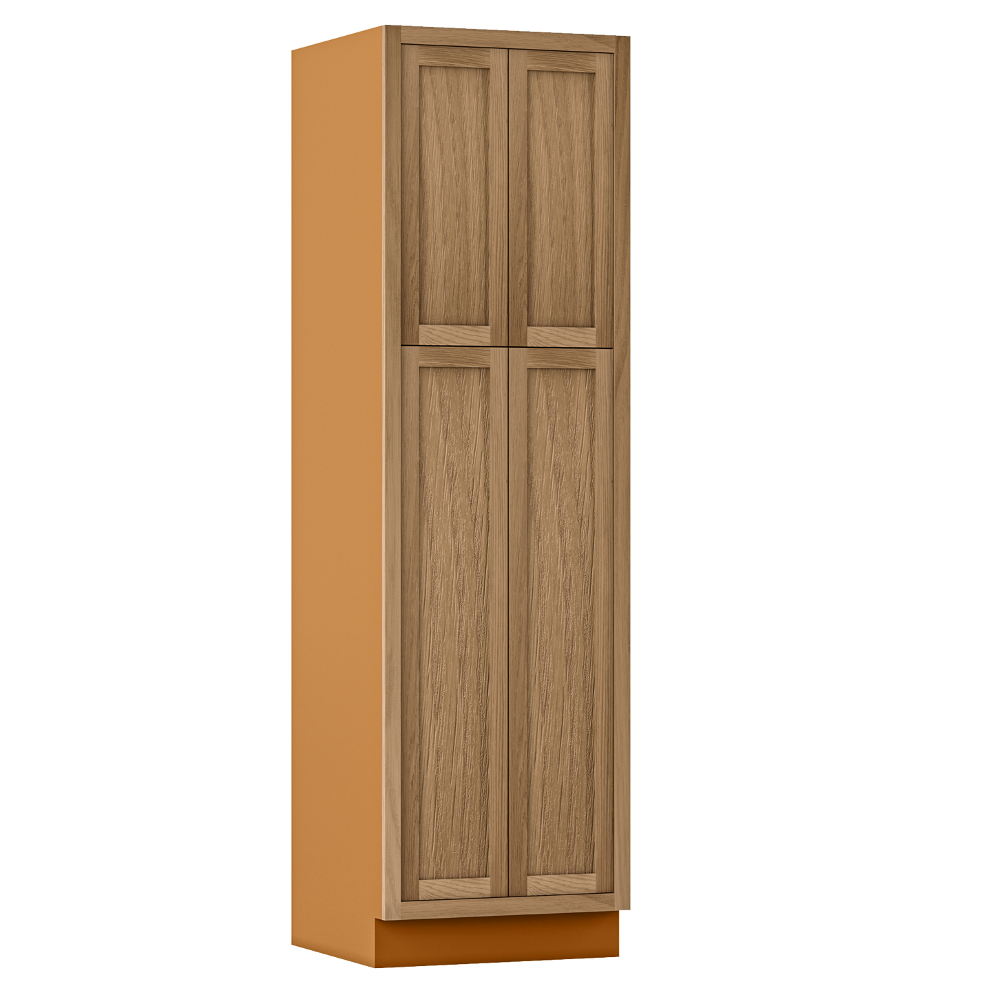 Pantry White Oak Inset Shaker Cabinet 84" Tall 18", 21", 24", 27", 30", 33" & 36" Wide