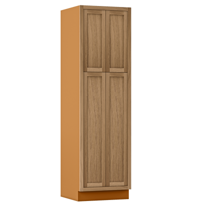 Pantry White Oak Inset Shaker Cabinet 84" Tall 18", 21", 24", 27", 30", 33" & 36" Wide
