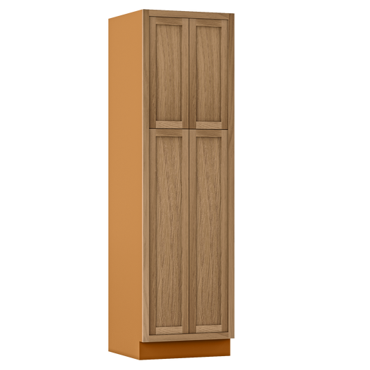 Pantry White Oak Inset Shaker Cabinet 84" Tall 18", 21", 24", 27", 30", 33" & 36" Wide