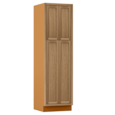 Pantry White Oak Inset Shaker Cabinet 84" Tall 24", 30" & 36" Wide