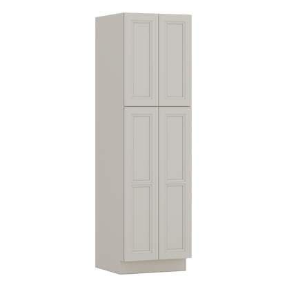 84" Tall Pantry 27LGDS Laguna Gray Double Shaker Cabinet Available 18", 24", 30"  & 36" Wide