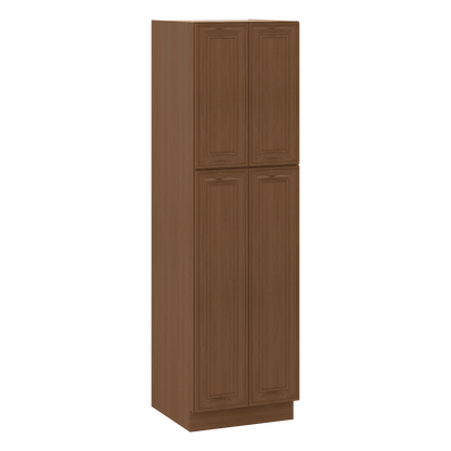 Ivory elegant craftsman shaker pantry cabinet 18"–84" rta kitchen cabinet – installed kitchen view