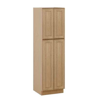 84" Tall Pantry 18", 24", 30" & 36" Wide Elegant Oak Craftsman Shaker 1-1/4" Overlay Cabinet