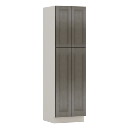 84" Tall Pantry Huntington Cinder Double Shaker Cabinet Available 18", 24", 30"  & 36" Wide