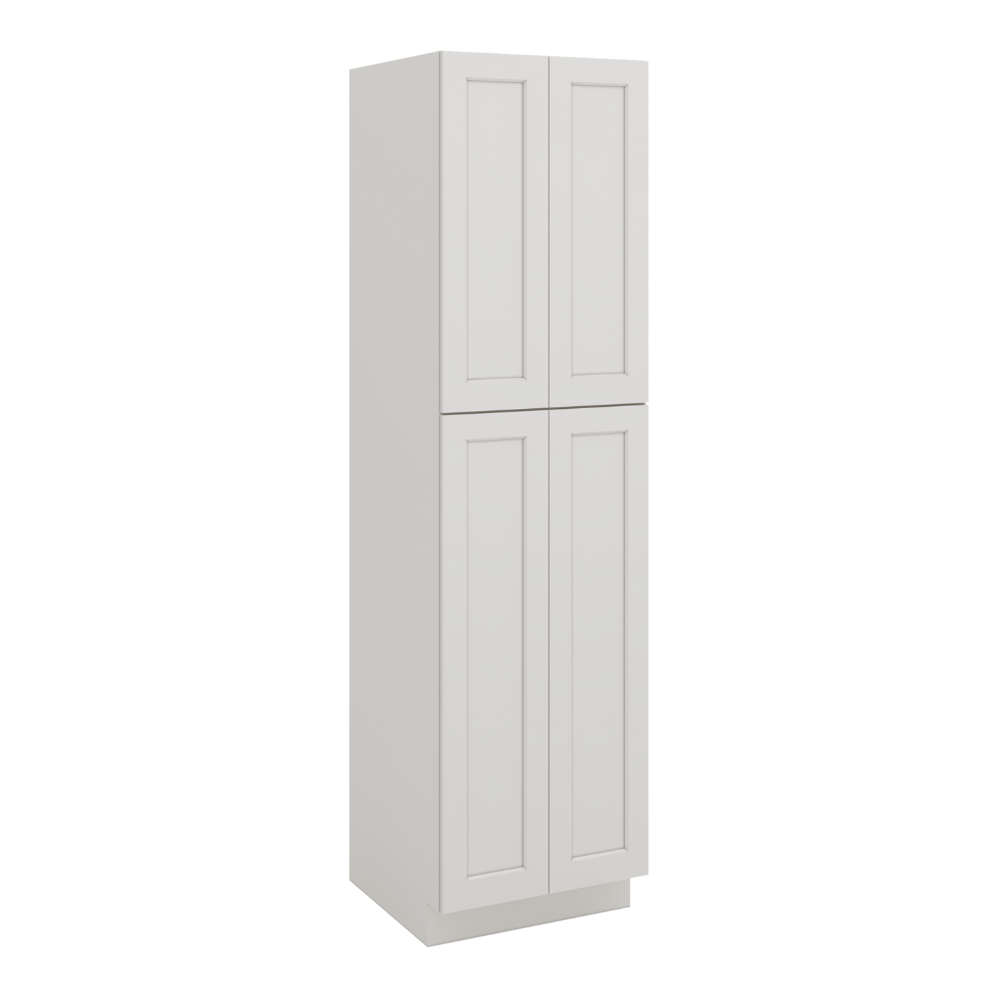 90" Tall Pantry 2WS White Shaker 1-1/4" Overlay Cabinet 18", 24" & 30" Wide