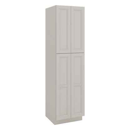 90" Tall Pantry 27LGDS Laguna Gray Double Shaker Cabinet 18", 24" & 30" Wide
