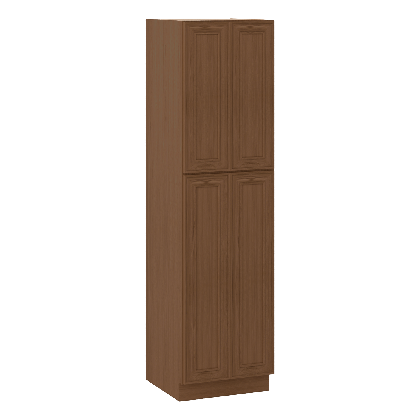 90" Tall Pantry 18", 24", 30" & 36" Wide Elegant Craftsman Mocha Shaker 1-1/4" Overlay Cabinet