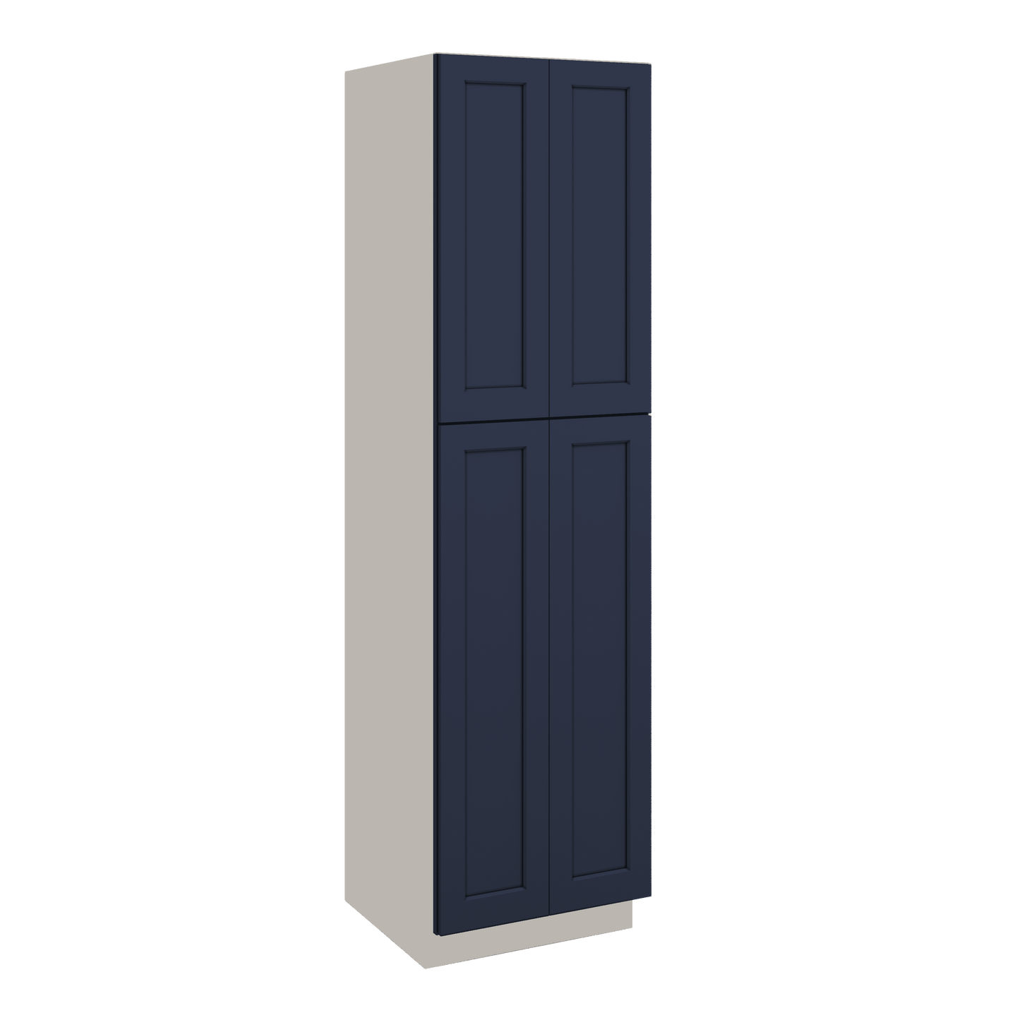 90" Tall Pantry NB29- Naval Blue Shaker 1-1/4" Overlay Cabinet 18", 24" & 30" Wide