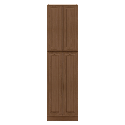 90" Tall Pantry 18", 24", 30" & 36" Wide Elegant Craftsman Mocha Shaker 1-1/4" Overlay Cabinet