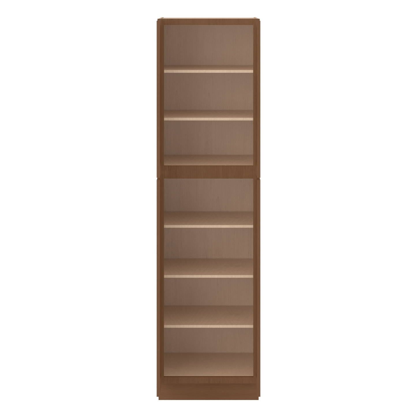 90" Tall Pantry 18", 24", 30" & 36" Wide Elegant Craftsman Mocha Shaker 1-1/4" Overlay Cabinet
