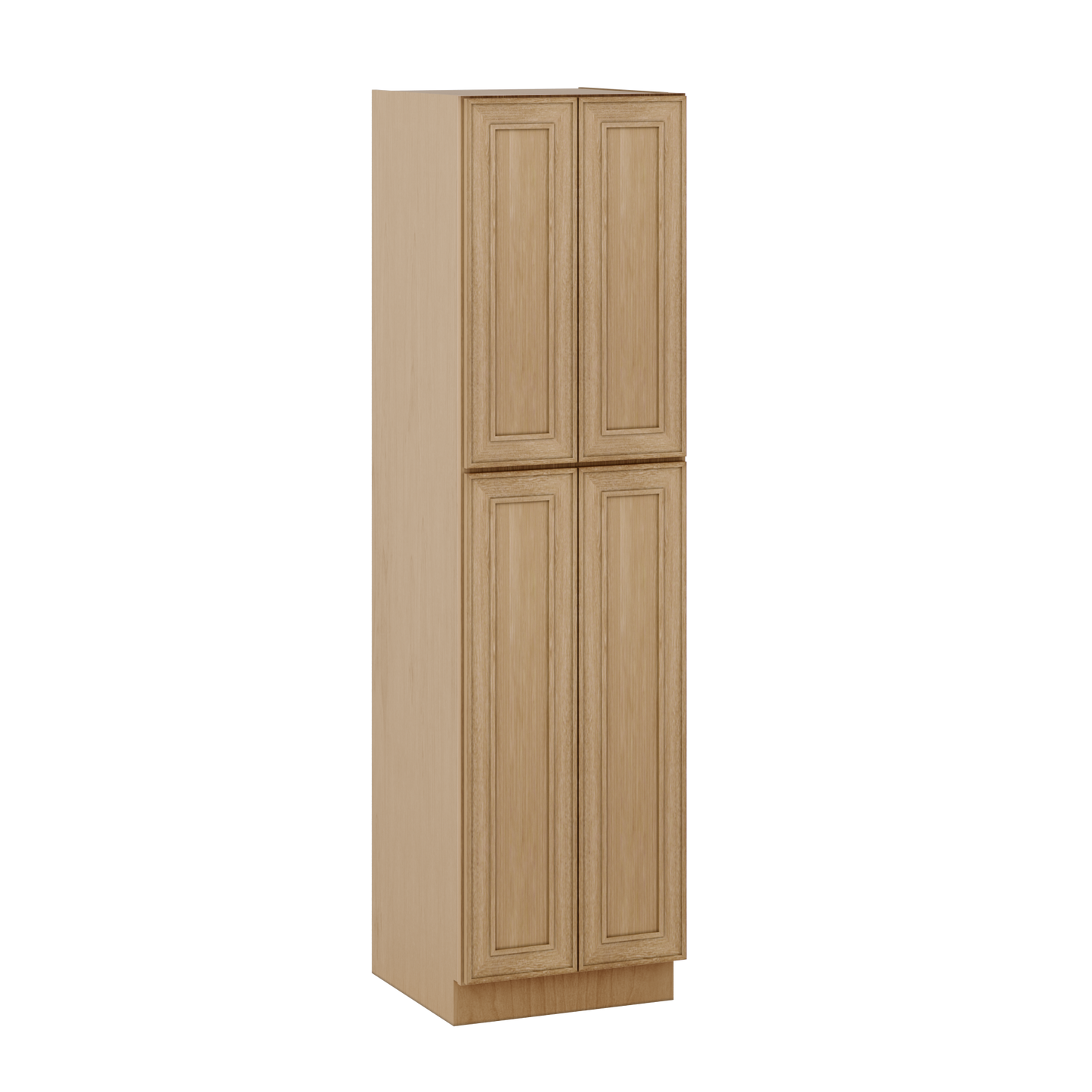 90" Tall Pantry 18", 24", 30" & 36" Wide Elegant Oak Craftsman Shaker 1-1/4" Overlay Cabinet