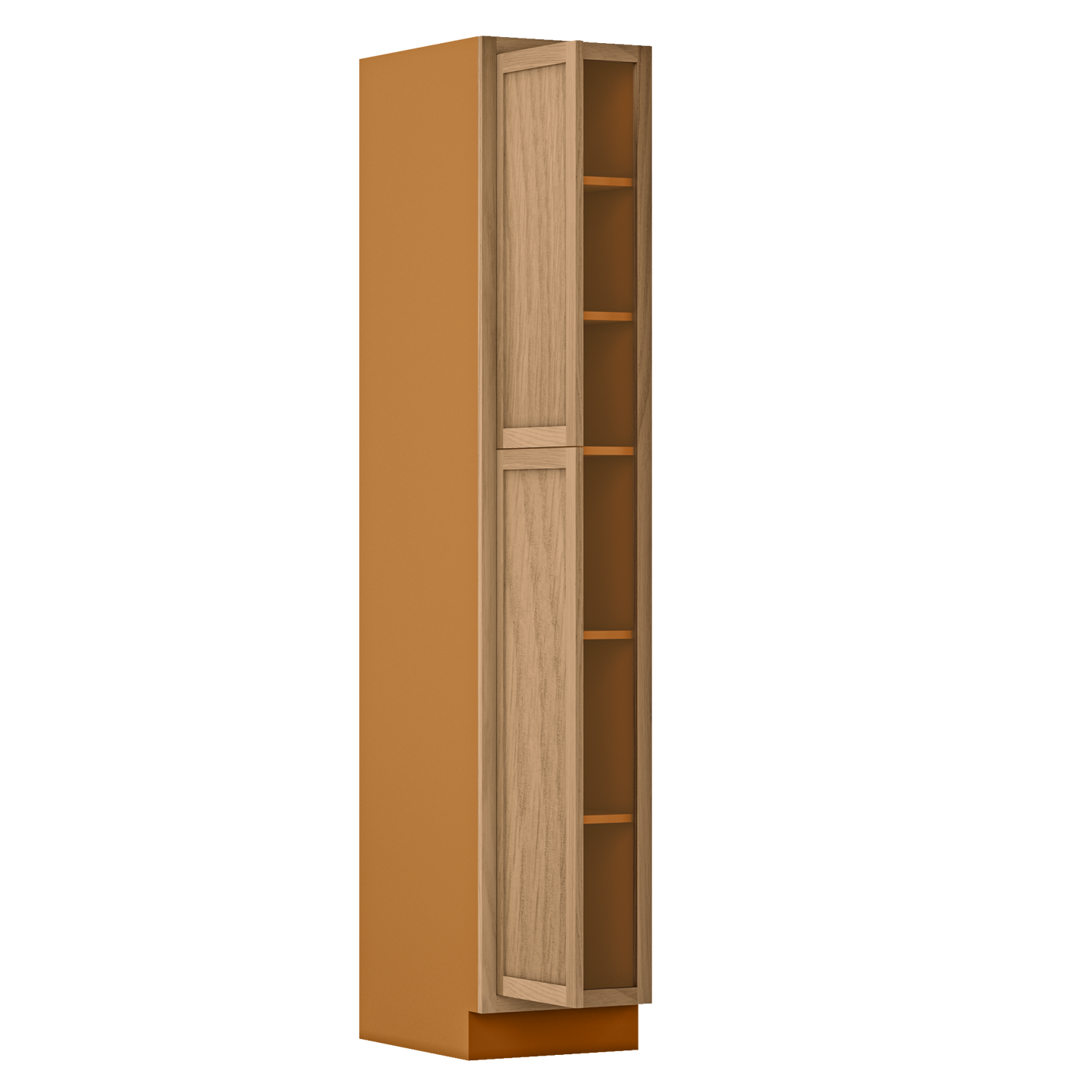 Pantry White Oak Inset Shaker Cabinet 93" Tall 18", 21", 24", 27", 30", 33" & 36" Wide