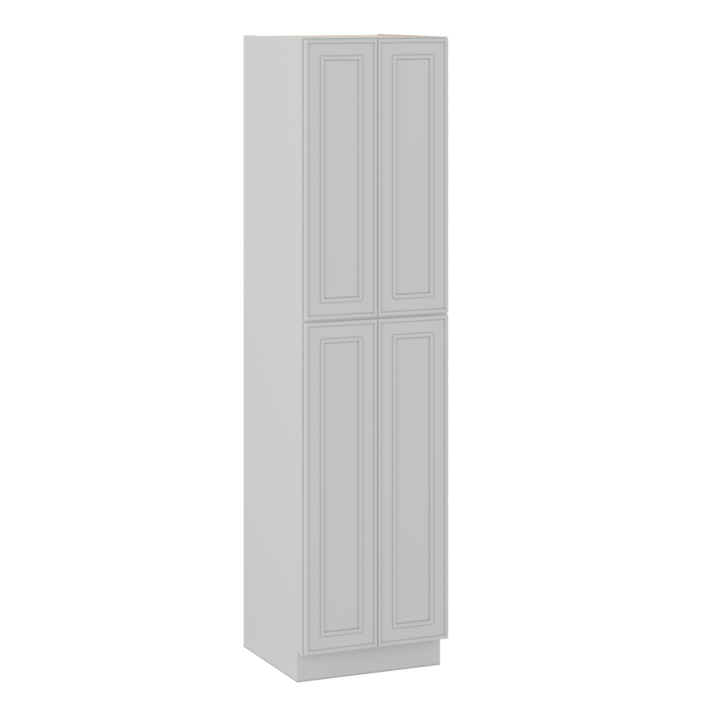 96" Tall Pantry Taupe Shaker 1-1/4" Overlay Cabinet 18", 24" & 30" Wide