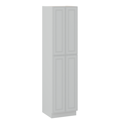 96" Tall Pantry Taupe Shaker 1-1/4" Overlay Cabinet 18", 24" & 30" Wide