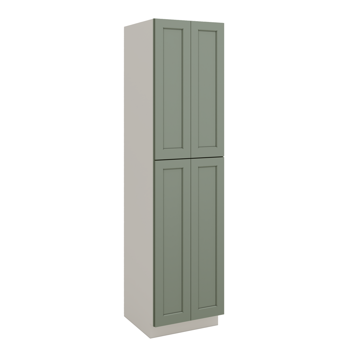 Sage Green Kitchen Pantry Cabinet Shaker