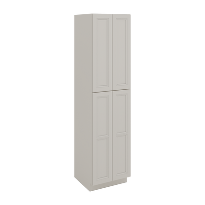 96" Tall Pantry 27LGDS Laguna Gray Double Shaker Cabinet 18", 24" & 30" Wide
