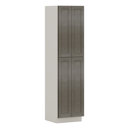 96" Tall Pantry Huntington Cinder Double Shaker Cabinet 18", 24" & 30" Wide