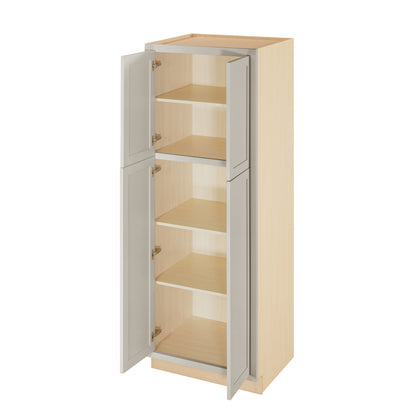 Pantry Tuscan Gray Inset Shaker Cabinet 84" Tall 24", 30" & 36" Wide