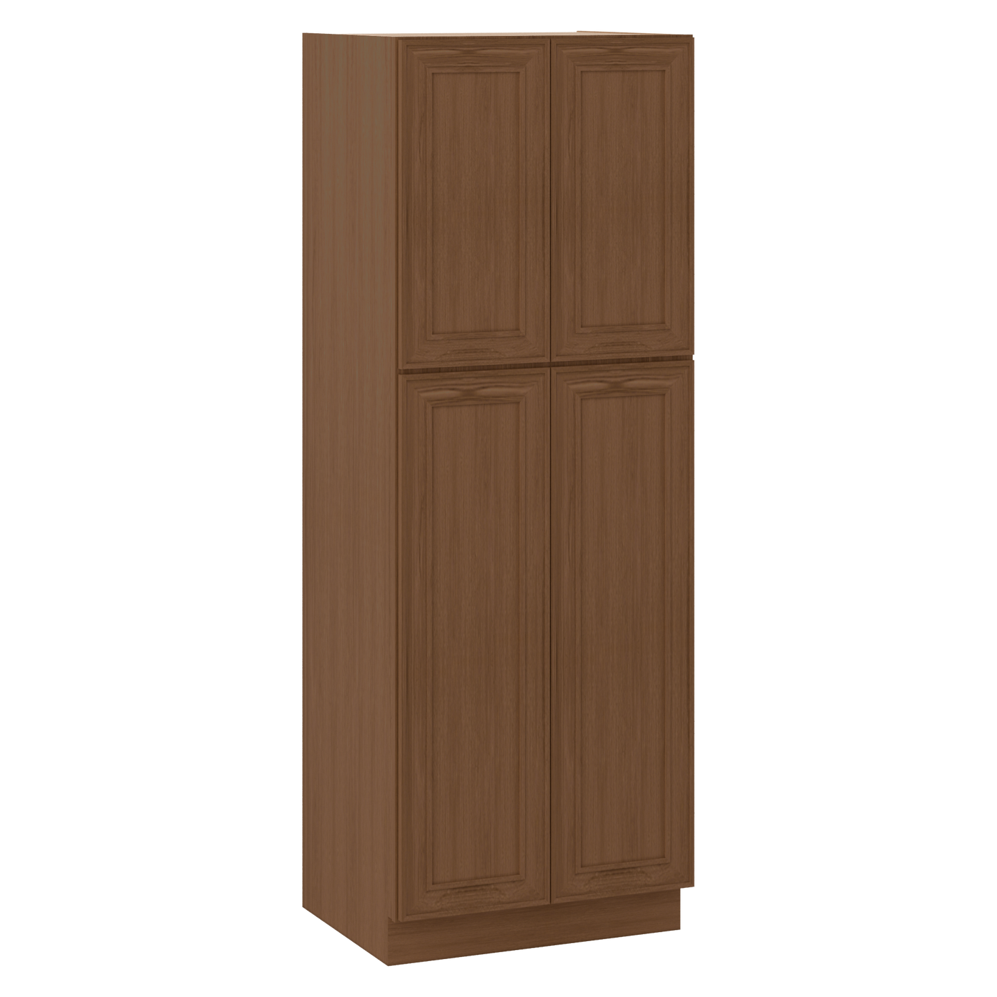 84" Tall Pantry 18", 24", 30" & 36" Wide Elegant Craftsman Mocha Shaker 1-1/4" Overlay Cabinet