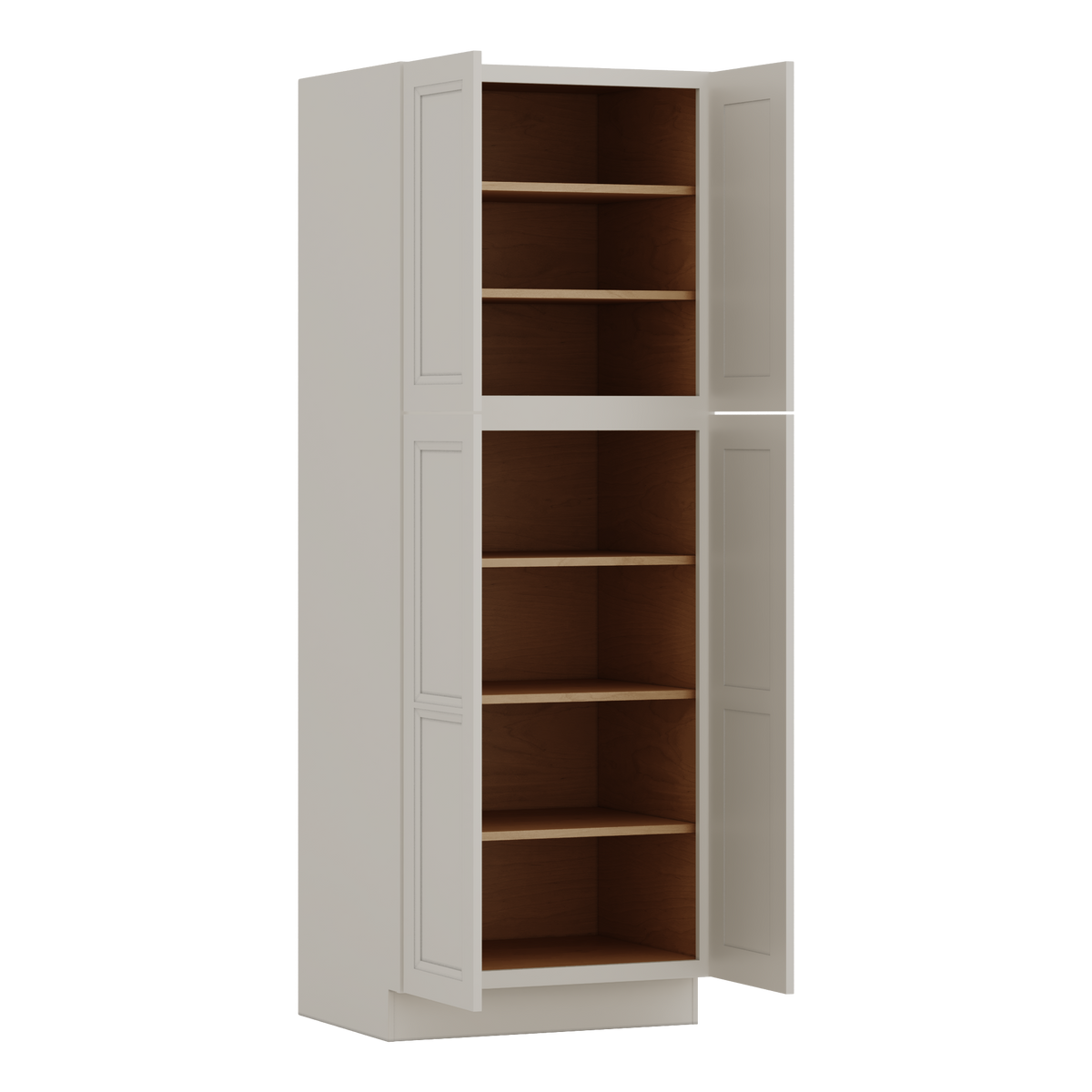 84" Tall Pantry 27LGDS Laguna Gray Double Shaker Cabinet Available 18", 24", 30"  & 36" Wide