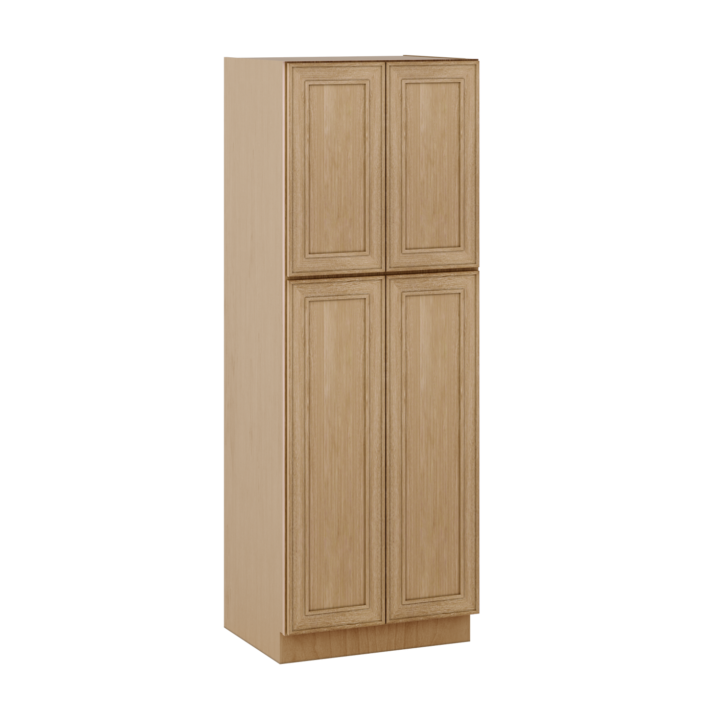 84" Tall Pantry 18", 24", 30" & 36" Wide Elegant Oak Craftsman Shaker 1-1/4" Overlay Cabinet