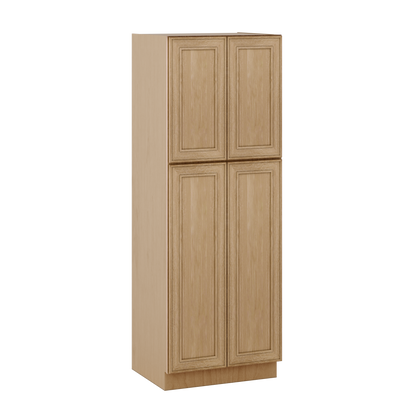 84" Tall Pantry 18", 24", 30" & 36" Wide Elegant Oak Craftsman Shaker 1-1/4" Overlay Cabinet