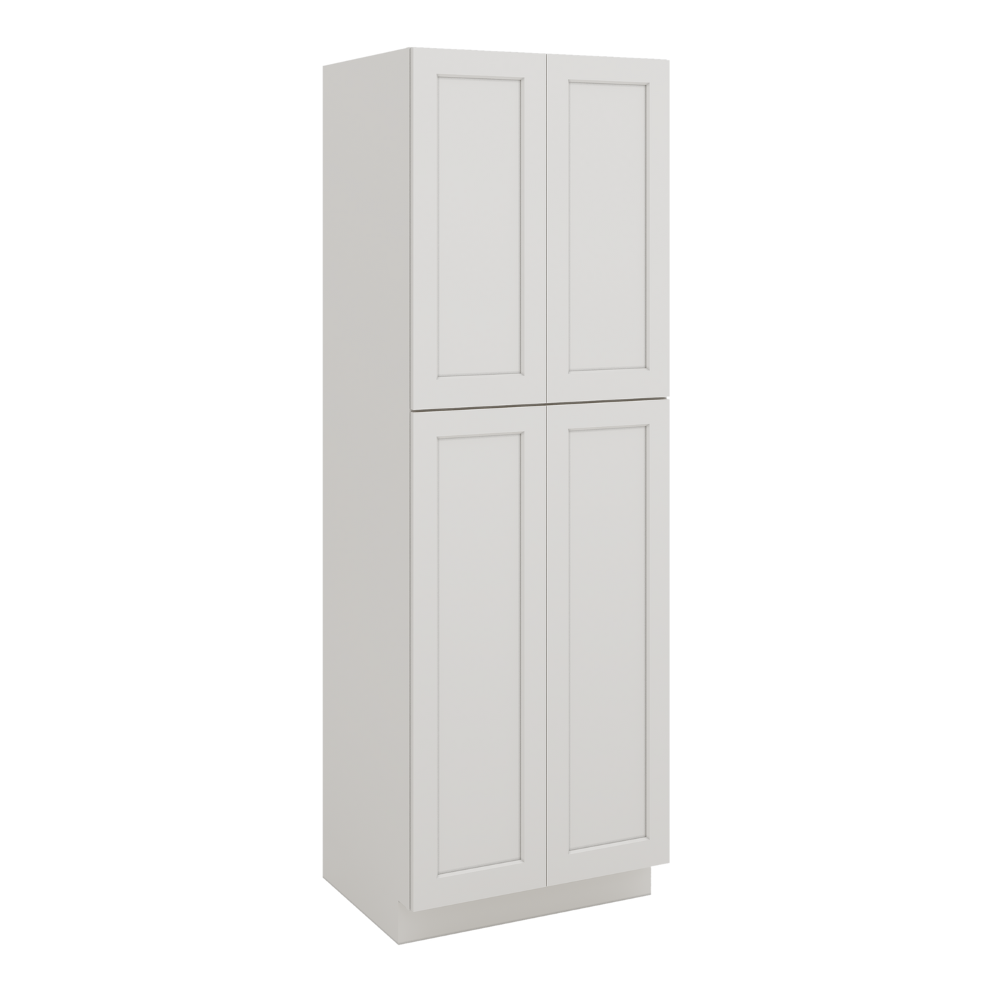 90" Tall Pantry 2WS White Shaker 1-1/4" Overlay Cabinet 18", 24" & 30" Wide