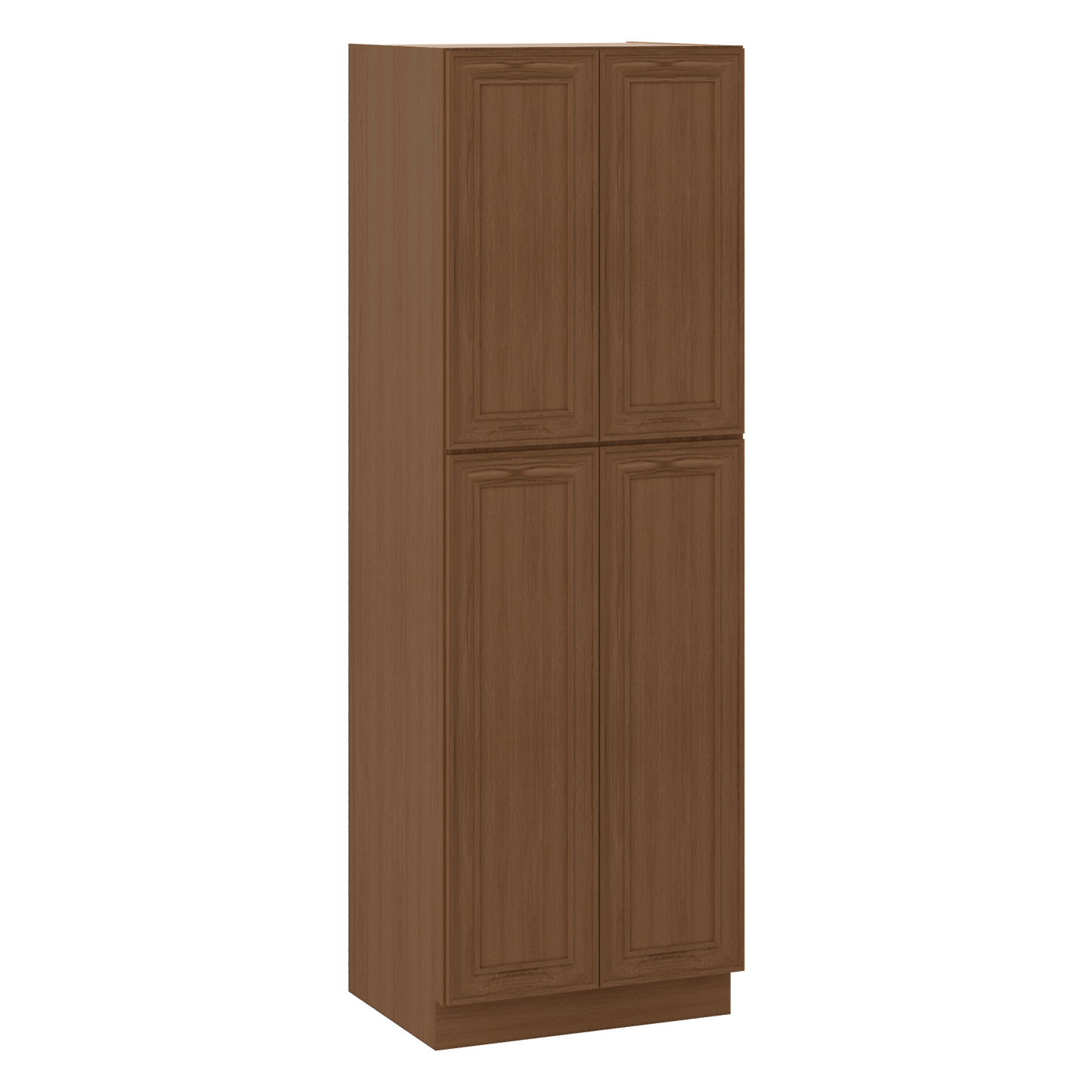 90" Tall Pantry 18", 24", 30" & 36" Wide Elegant Craftsman Mocha Shaker 1-1/4" Overlay Cabinet