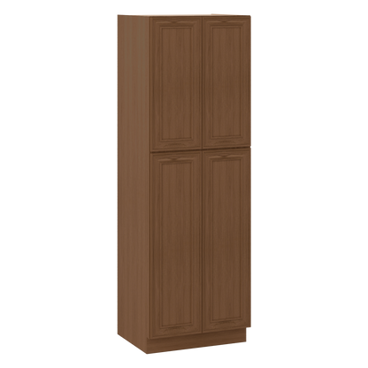 90" Tall Pantry 18", 24", 30" & 36" Wide Elegant Craftsman Mocha Shaker 1-1/4" Overlay Cabinet