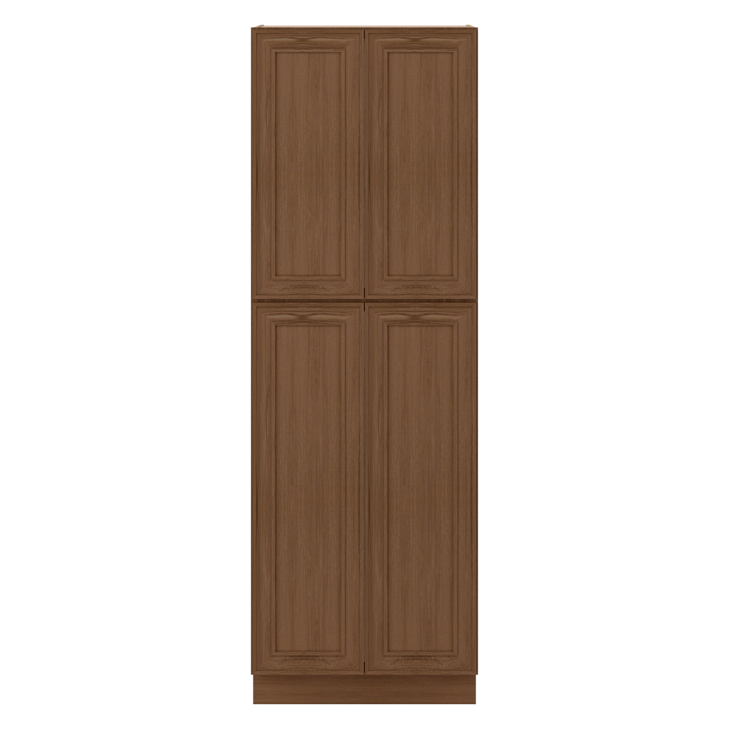 90" Tall Pantry 18", 24", 30" & 36" Wide Elegant Craftsman Mocha Shaker 1-1/4" Overlay Cabinet