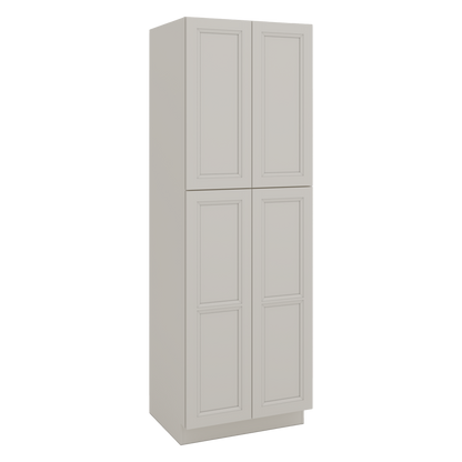 90" Tall Pantry 27LGDS Laguna Gray Double Shaker Cabinet 18", 24" & 30" Wide