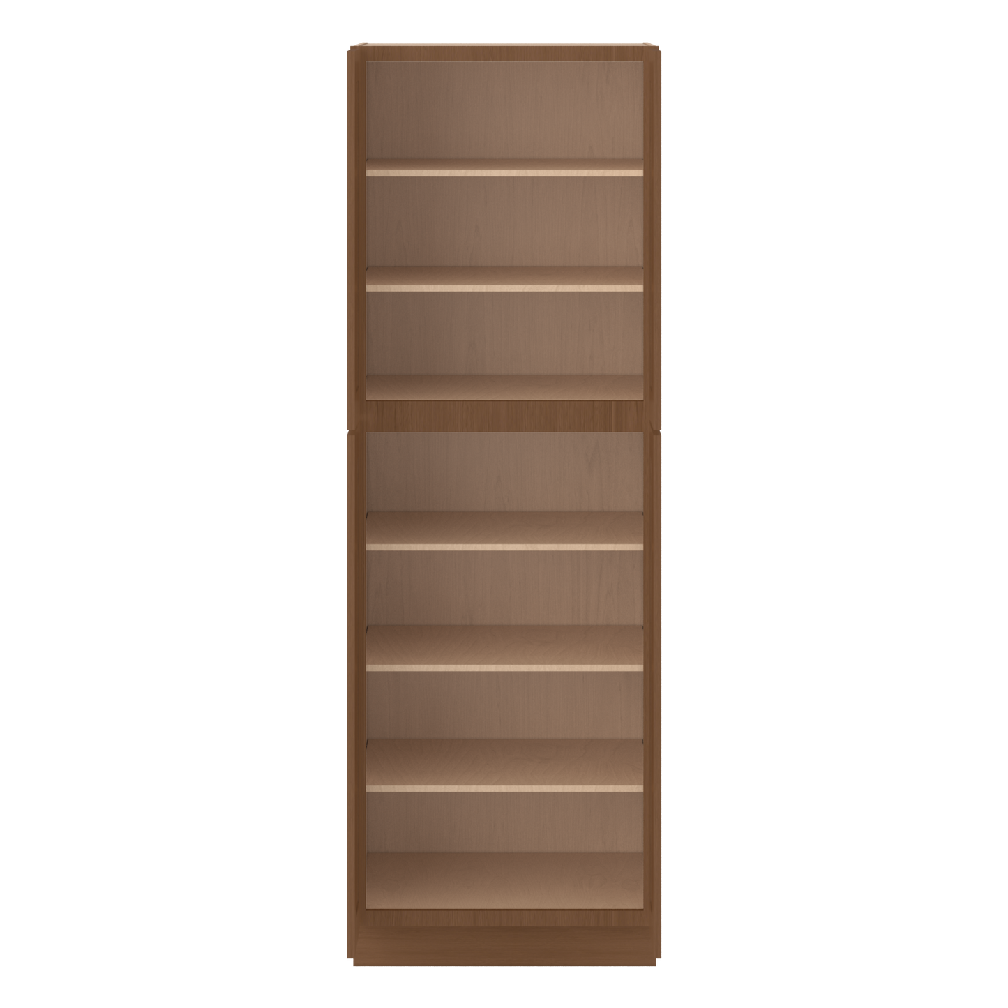 90" Tall Pantry 18", 24", 30" & 36" Wide Elegant Craftsman Mocha Shaker 1-1/4" Overlay Cabinet