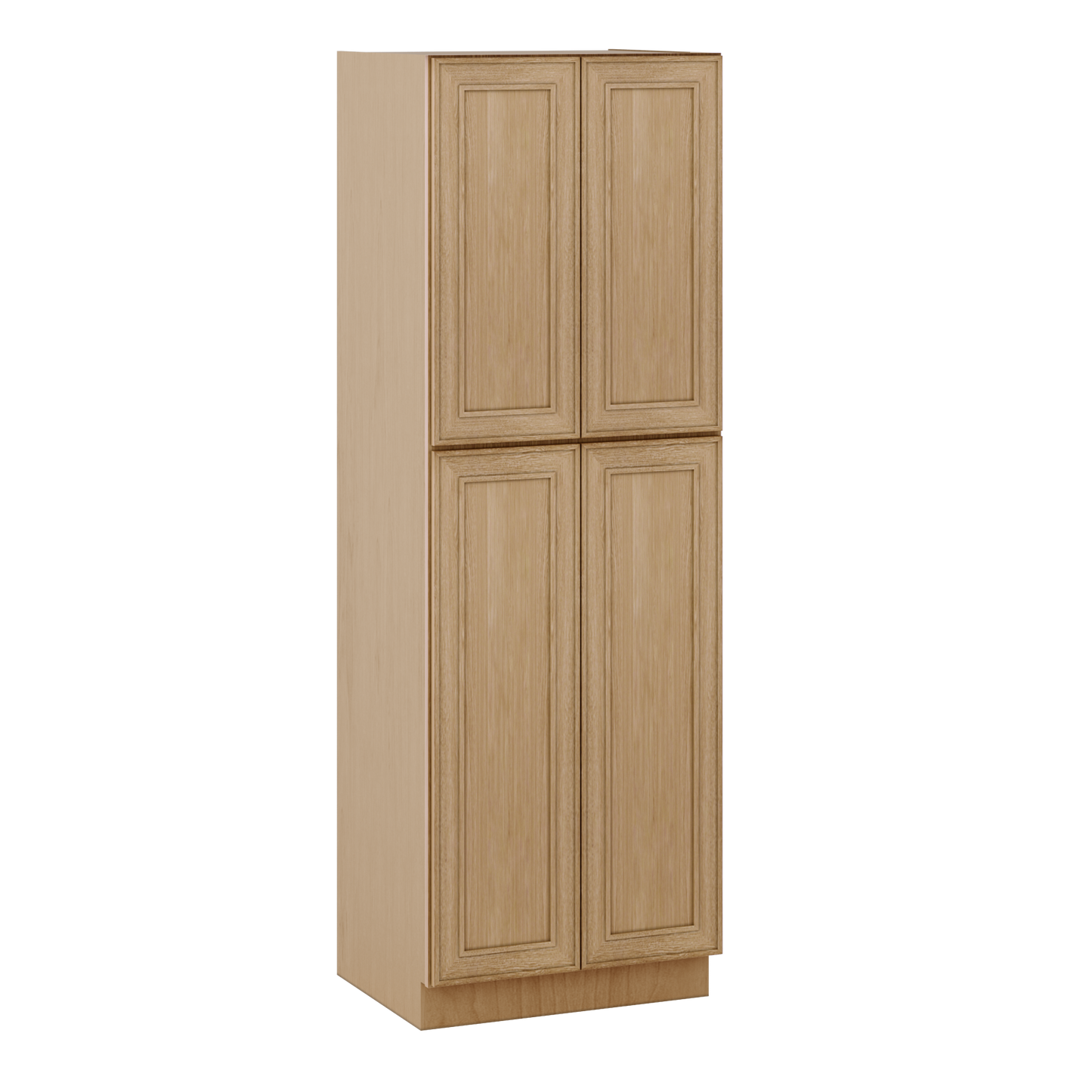 90" Tall Pantry 18", 24", 30" & 36" Wide Elegant Oak Craftsman Shaker 1-1/4" Overlay Cabinet