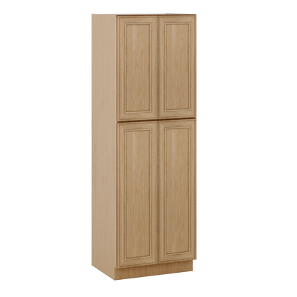 90" Tall Pantry 18", 24", 30" & 36" Wide Elegant Oak Craftsman Shaker 1-1/4" Overlay Cabinet