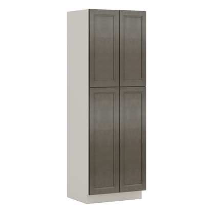 90" Tall Pantry Huntington Cinder Double Shaker Cabinet 18", 24" & 30" Wide
