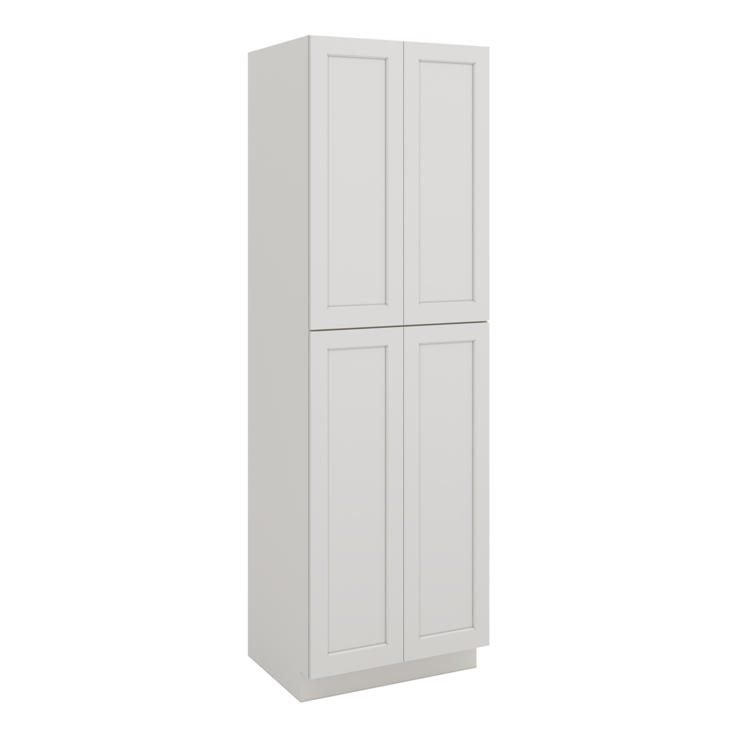 96" Tall Pantry 2WS White Shaker 1-1/4" Overlay Cabinet 18", 24" & 30" Wide