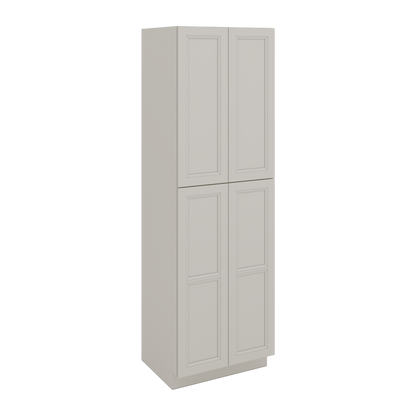 96" Tall Pantry 27LGDS Laguna Gray Double Shaker Cabinet 18", 24" & 30" Wide