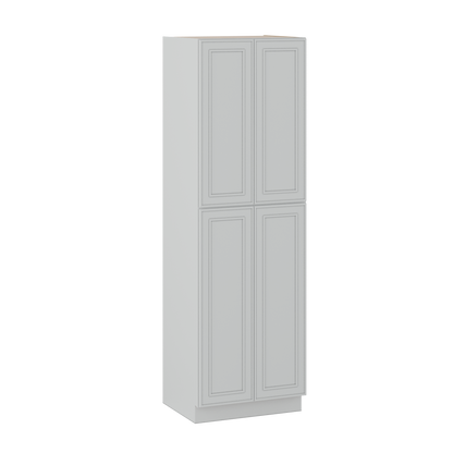 96" Tall Pantry Taupe Shaker 1-1/4" Overlay Cabinet 18", 24" & 30" Wide